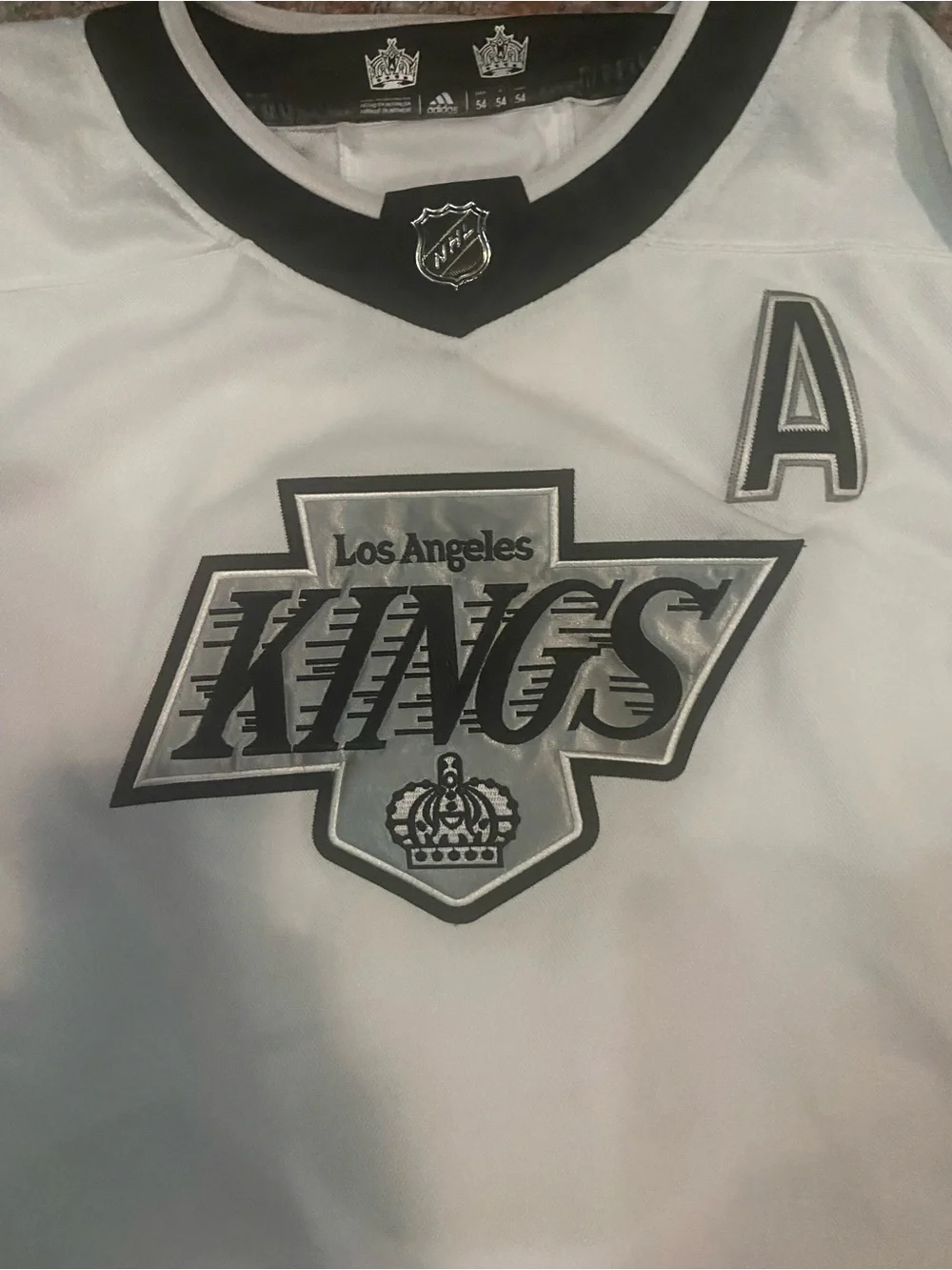 adidas White & Black Los Angeles Kings NHL Jersey